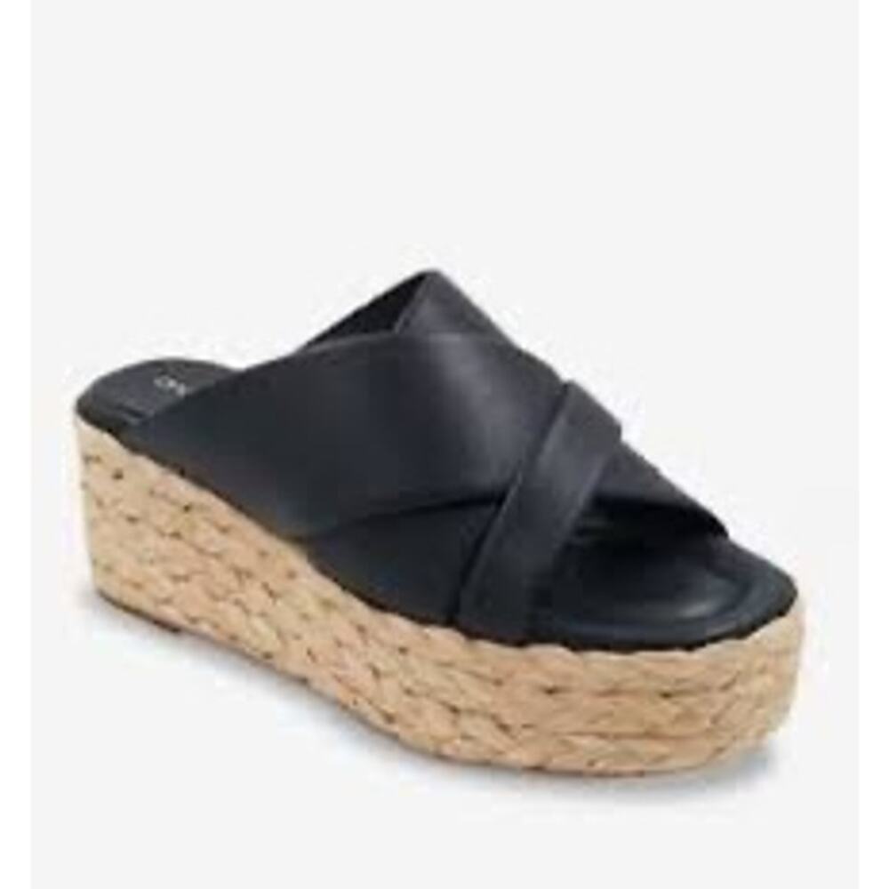 Andre Assous Calesa Navy Espadrille Sandals Crossover Slip On Women 38 - Picture 1 of 10